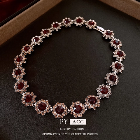 Gioielli Con Fiori In Lega Di Strass Vintage Per Donna Elegante Lusso Zircone Collana Bracciale E Orecchini Accessorio