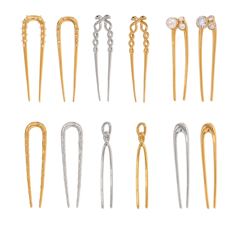 Μινιμαλιστικό Knot Hair Stick Από Ανοξείδωτο Ατσάλι 18Κ Επιχρυσωμένο Γεωμετρικό Τσιμπιδάκι Αδιάβροχο Υποαλλεργικό Μαλλιών