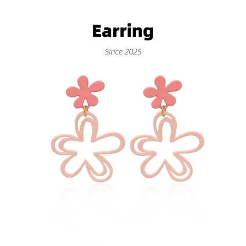Blumen Kristall Quaste Hängeohrringe Mit 925 Sterling Silber Ohrstecker Legierung Harz Perle Schmuck Für Frauen
