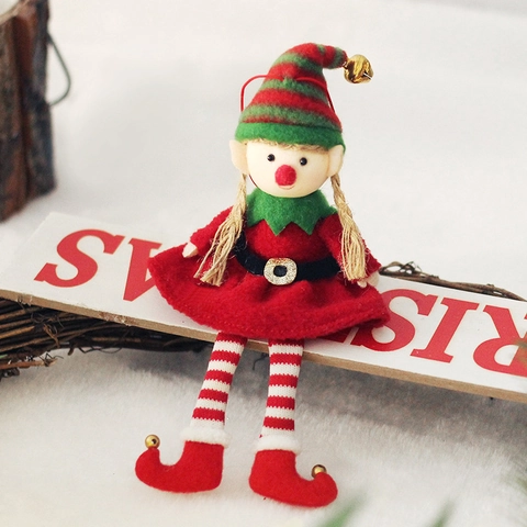 Weihnachtselfenpuppen Zum Aufhängen Niedlicher Plüsch Samt Vliesstoff Elf Junge Mädchen Für Weihnachtsbaum Feiertagsdeko