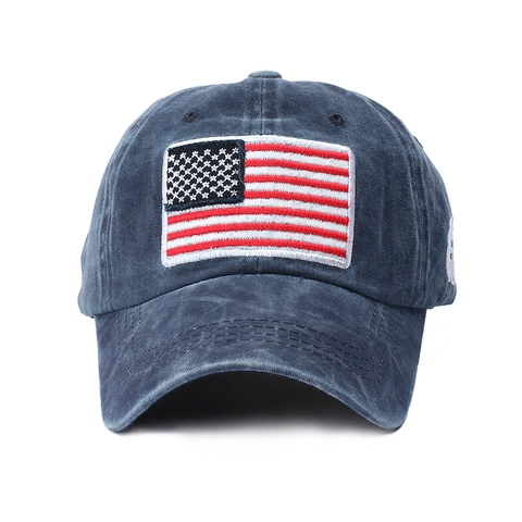 Cappello Da Baseball In Cotone Lavato Consumato Con Ricamo Bandiera USA USA Retro Regolabile Berretto Da Sole Uomo Donna