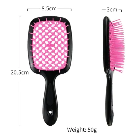 Professional Hollow Massage Hair Brush For Women Wet Dry Use Vented Honeycomb Design ABS Fast Drying Hair Styling Comb