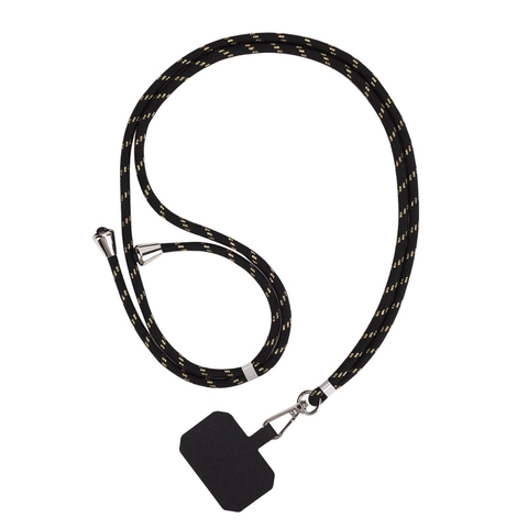 Adjustable Crossbody Phone Lanyard Polyester Braided Rope Neck Strap Metal Buckle Tether Tab Universal For Most Phones
