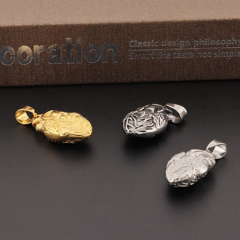 Anatomical Heart Pendant Necklace Stainless Steel Punk Gothic Halloween Jewelry Creative Gifts For Men And Women