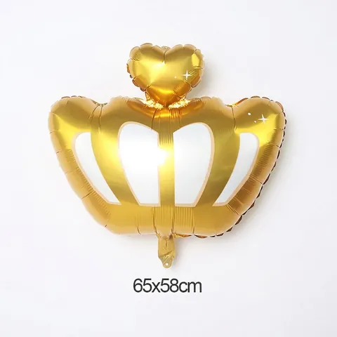 Grande Palloncino in Alluminio a Corona d'Oro Palloncino Mylar Re Principe Principessa per Decorazione Festa di Compleanno