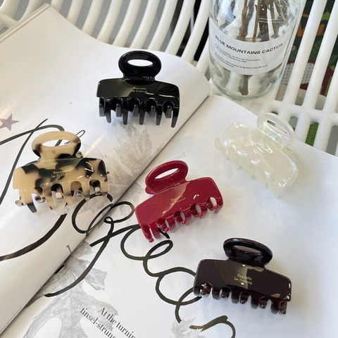 Acetate Hair Claw Clip Rectangle Square Shark Hairpin French Style Vintage Elegant Hair Accessories For Women
