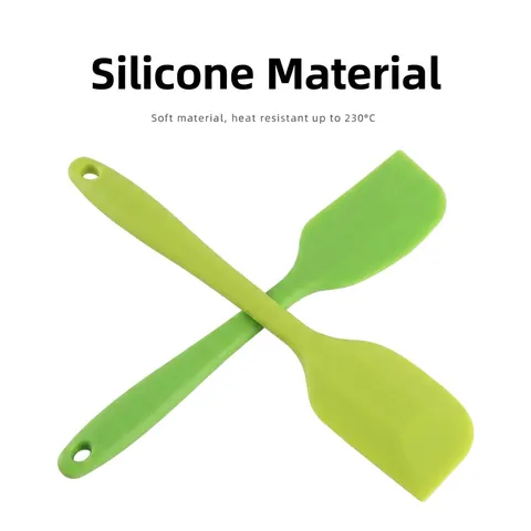Silicone Spatula Heat Resistant Seamless Cream Scraper For Baking Mixing Butter Cake Decorating Tool With Hanging Hole