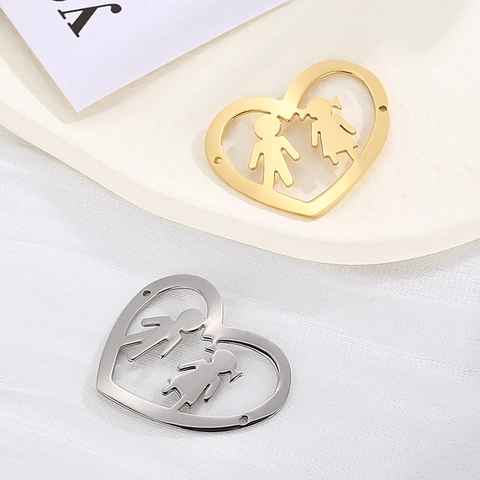 Herzförmige Hohle Anhänger Aus Edelstahl DIY Schmuckherstellung Charms Für Armband Halskette