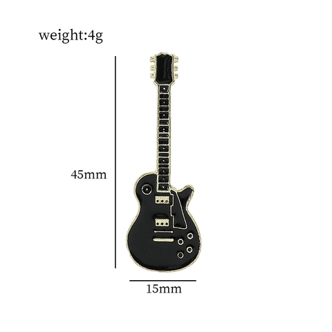 E-Gitarre Emaille Pin Legierung Musikinstrument Brosche Vintage Abzeichen Für Kleidung Rucksack Zubehör Geschenk