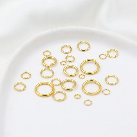 Copper Gold Plated Open Jump Rings Jewelry Connectors For DIY Handmade Necklace Earring Jewelry Making Accessories