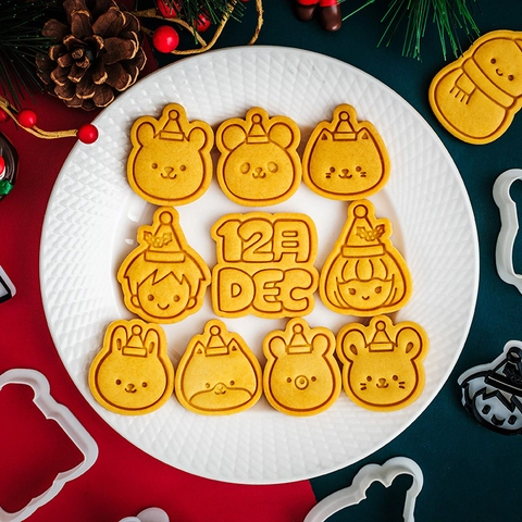Tagliabiscotti Animali Di Natale Cartone Animato Stampo Per Biscotti Fondente Plastica PLA Per Cucina DIY