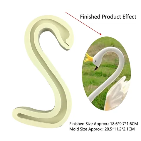 3D Swan Neck Wings Silicone Mold For Cake Decorating Fondant Chocolate DIY Craft Soap Making Elegant Baking Tool