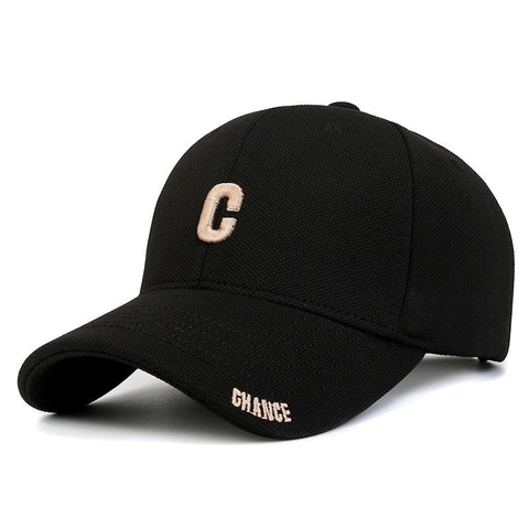 Gorra De Béisbol De Algodón Bordado Letra C Chance Sombrilla Ajustable Unisex Casual Transpirable Sombrero
