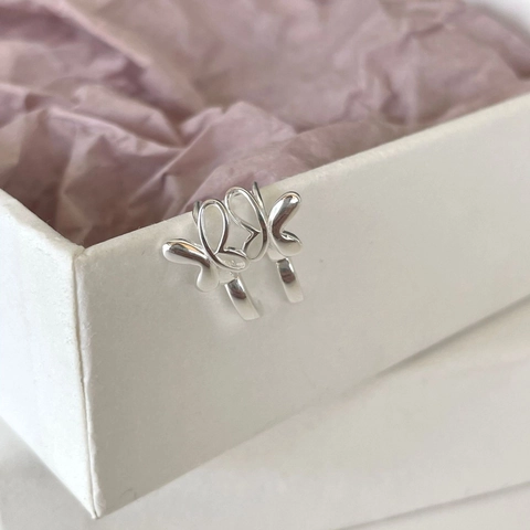 Orecchini A Cerchio Farfalla In Argento Sterling 925 Gioielli Di Moda Minimalisti Per Donna Regalo