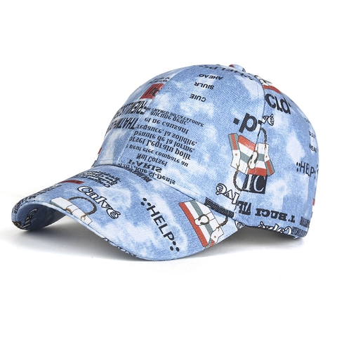 Gorra de Béisbol con Estampado de Grafiti Tie-Dye Ajustable Sombrero de Sol Moda Callejera Hip Hop Snapback Hombre Mujer