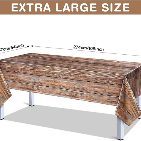 Tovaglia E Piatti Usa E Gatta Plastica Motivo Venature Del Legno Impermeabile Per Festa Di Compleanno Tema Fattoria Rustico