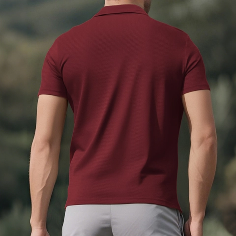 Men Polo Hemd Kurzarm Atmungsaktiv Polyester Mesh Tasche Casual Sport Slim Fit Taktisches Oberteil Für Den Alltag Einfarbig
