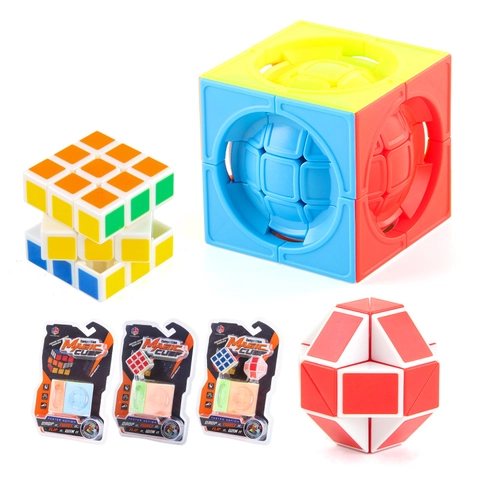 Speciaal Gevormde Magische Kubus Bal In Kubus Puzzel Speelgoed Speed Cube Magische Slang Educatieve Brain Teaser Plastic Voor Kinderen