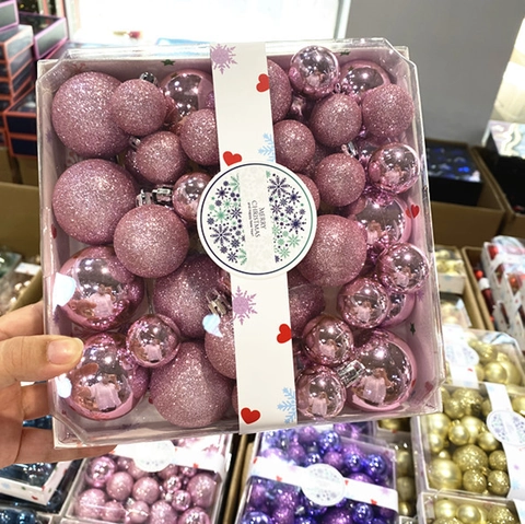 Kerstballen Kunststof Gemengde Maten Glanzend Mat Glitter Kerstboom Hangers Feestdagen Decoratie