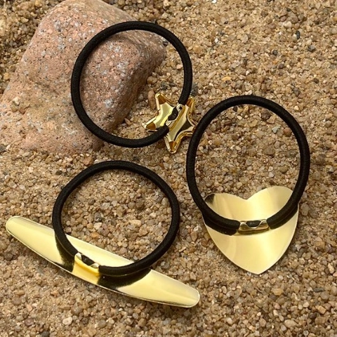 Elastici Per Capelli Con Decorazione Geometrica A Stella Cuore In Metallo Supporti Per Coda Di Cavallo Minimalisti Per Donne