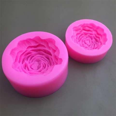 Peony Rose Flower Silicone Mold 3D Flower Shape DIY Bakeware For Candle Soap Cake Mousse Chocolate Plaster Resin Art
