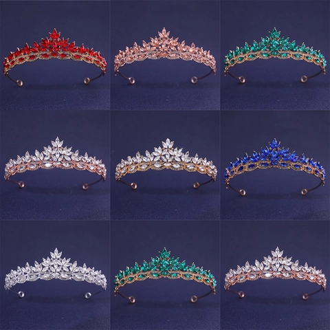 Elegante Brautkrone Diadem Legierung Strass Kristall Haarschmuck Für Hochzeit Abendparty Damen Accessoires