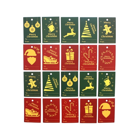 Etichette Regalo Di Natale Carta Oro Merry Christmas To From Nome Cartellino Per Confezioni Natalizie Classico