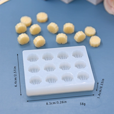 Stampo In Silicone A Forma Di Conchiglia Per Dolci Fai Da Te Cioccolato Decorazione Torte Candele Sapone Bianco