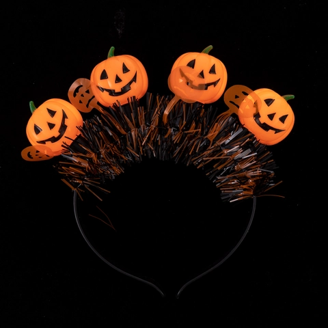 Cerchietto LED Halloween Zucca Scheletro Fantasma Luminoso Per Festa Cosplay Accessorio Per Vacanze In Plastica