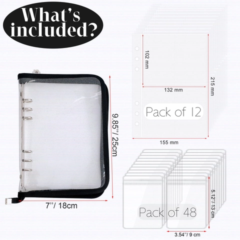 Schmuck Aufbewahrungsbuch Anti-Oxidation Transparente PVC Taschen Loseblatt Binder Ohrring Halskette Armband Organizer Tragbar