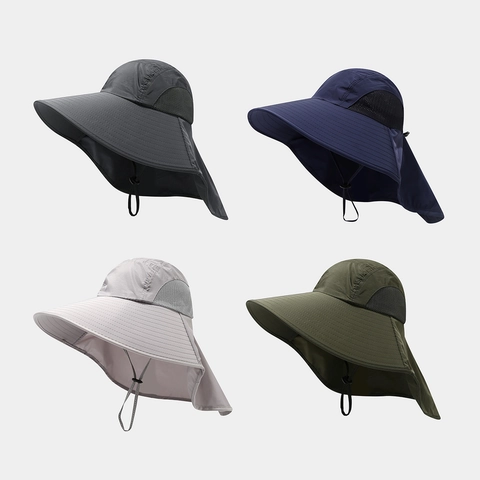 Cappello Da Sole All'Aperto Tesa Larga Lembo Sul Collo Asciugatura Rapida Rete Traspirante Cappello Da Pescatore