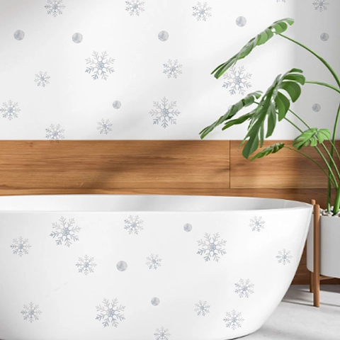Christmas Snowflake Wall Window Stickers PVC Self Adhesive Winter Home Decor For Bedroom Bathroom Door
