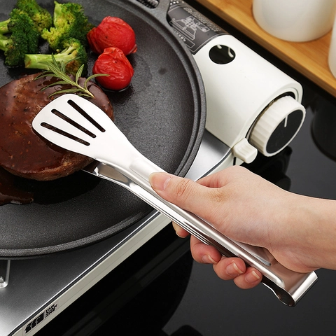 Pinze Per Alimenti In Acciaio Inossidabile Lucidate A Specchio Cucina Barbecue Resistenti Al Calore Per Bistecca