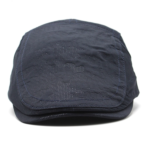 Heren Mesh Platte Pet Ademend Katoen Ivy Baret Verstelbare Camouflage Outdoor Casual Vintage Zonneklep Hoed