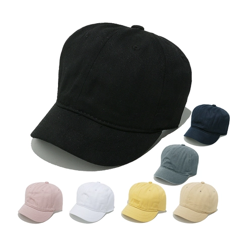 Casquette Baseball Rétro Bord Court Coton Couleur Unie Chapeau Soleil Hommes Femmes Style Japonais Minimaliste Ajustable Outdoor