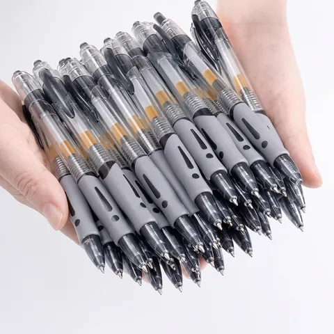 Bolígrafos De Gel Retráctiles Y Recambios Punta Fina Escritura Suave Suministros De Oficina Escuela Con Empuñadura De Goma