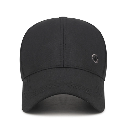 Men Baseball Cap Polyester Sun Protection Adjustable Metal Letter Logo Casual Business Outdoor Hat