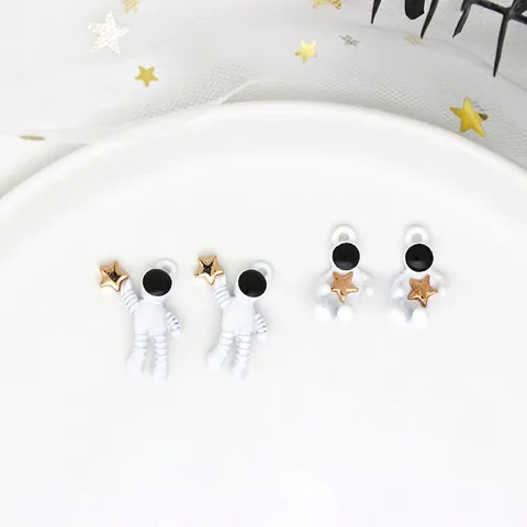 Ciondoli Astronauta Spaziale Lega Di Zinco Smalto Per Creazione Gioielli DIY Braccialetti Collane Tema Stella