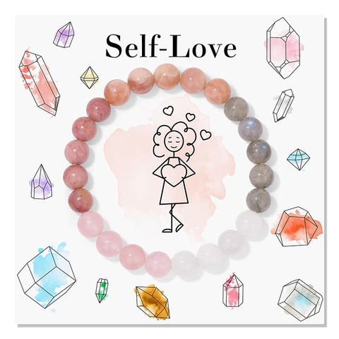 Natur Mondstein Sonnenstein Rhodochrosit Kristall Perlen Armband Für Damen Selbstliebe Heilenergie Yoga Stein Armband Schmuck