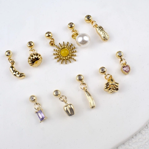 DIY Mini Heart Artificial Pearl Charms Copper Gold Plated Adjustable Chain Necklace Bracelet Sweet Jewelry Women