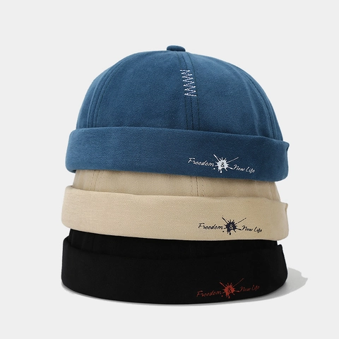 Gorra Docker De Algodón Sin Borde Ajustable Retro Streetwear Hip Hop Miki Hat Para Hombres Mujeres Bordado Freedom