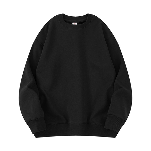 Sweat-shirt Homme Mélange Coton Polyester Col Rond Pullover Manches Longues Épaules Tombantes Décontracté Mode