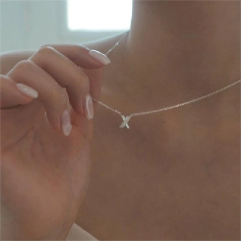 Collana Con Pendente A Croce In Argento Sterling 925 Con Zircone Stile Coreano Minimalista Gioielli Delicati Per Donna