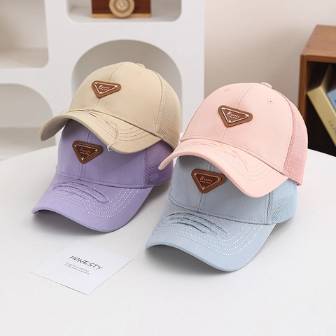 Kids Distressed Mesh Baseball Cap Cotton Breathable Trucker Hat For Boys Girls Outdoor Sunshade Duck Tongue Cap