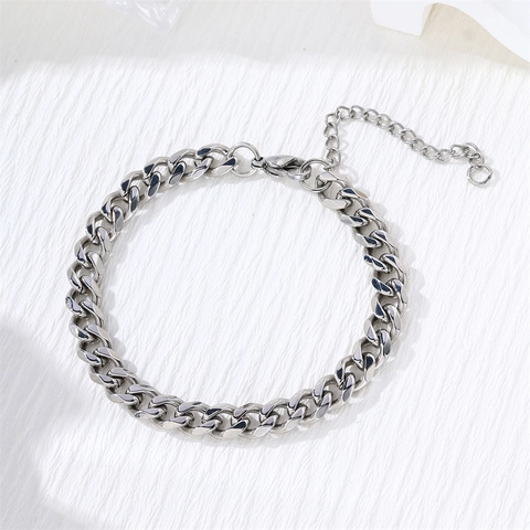 Stainless Steel Cuban Link Bracelet For Men Women Hip Hop Thick Chain Gold Silver Plated Fashion Jewelry Accessory