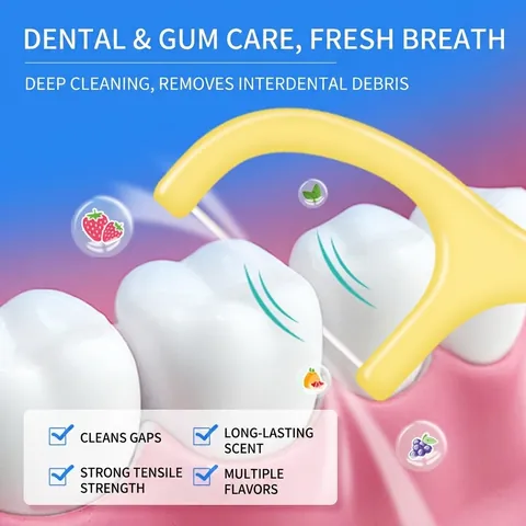 Dental Floss Picks Fruit Flavored Ultra Fine High Tension Fiber Teeth Cleaning Sticks Toothpicks Strawberry Mint Grapefruit Grape