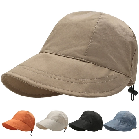 Zonnehoed Met Brede Rand Sneldrogend Polyester Zonbescherming Buiten Zomer Vissershoed Verstelbaar Voor Heren Dames