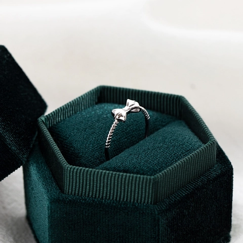 Bague Ouverte Nœud en Argent Sterling 925 pour Femme Plaqué Or Argent Chic Texture Torsadée Bague Réglable Bijoux