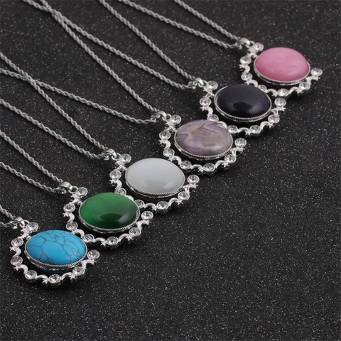 Anhänger Halskette Edelstahl Kordelkette Stern Mond Runder Stein Legierung Strass Hip Hop Modeschmuck Für Männer