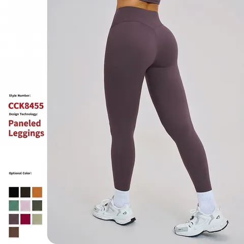 Leggings Yoga Da Donna Vita Alta Controllo Pancia Sollevamento Glutei Nylon Spandex Spazzolato Elastico Fitness Palestra